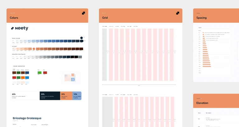 Bases de diseño de Neety: color, tipografía y grid